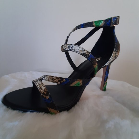 Multi-Color Strappy Heels - Picture 6 of 7